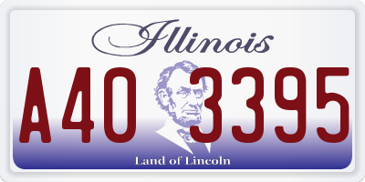 IL license plate A403395