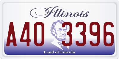 IL license plate A403396