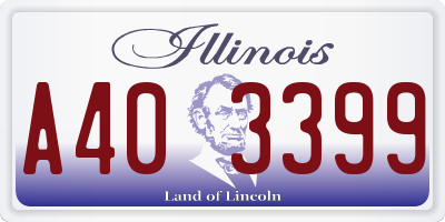 IL license plate A403399