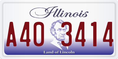 IL license plate A403414