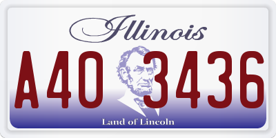 IL license plate A403436