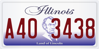 IL license plate A403438