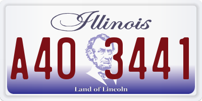 IL license plate A403441