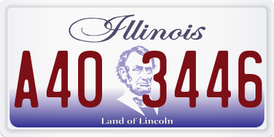IL license plate A403446