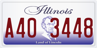 IL license plate A403448