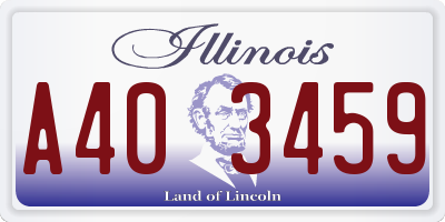 IL license plate A403459