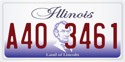 IL license plate A403461