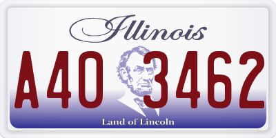 IL license plate A403462