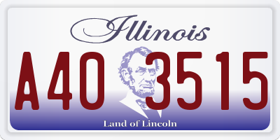 IL license plate A403515