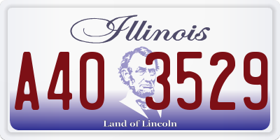 IL license plate A403529