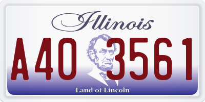 IL license plate A403561