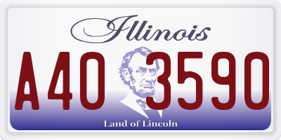 IL license plate A403590