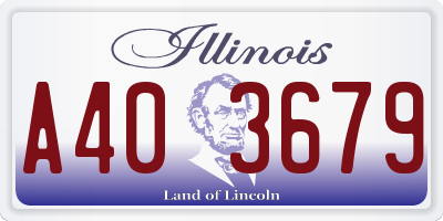 IL license plate A403679
