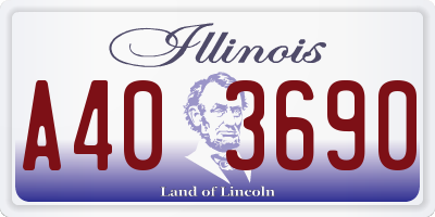 IL license plate A403690