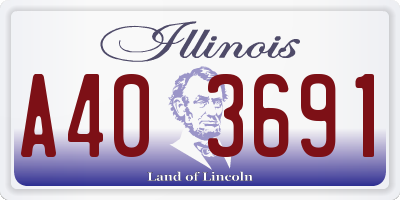 IL license plate A403691