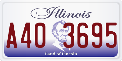 IL license plate A403695