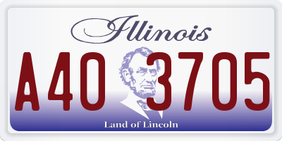 IL license plate A403705