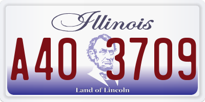 IL license plate A403709