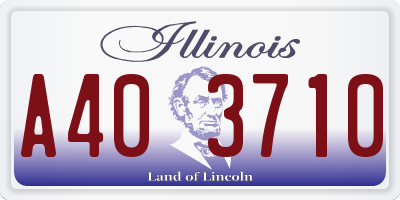 IL license plate A403710