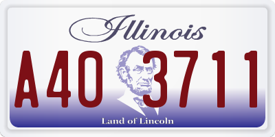 IL license plate A403711