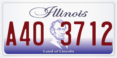 IL license plate A403712