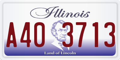 IL license plate A403713