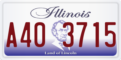 IL license plate A403715