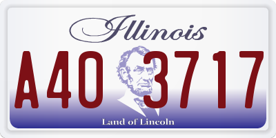 IL license plate A403717