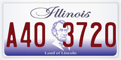 IL license plate A403720
