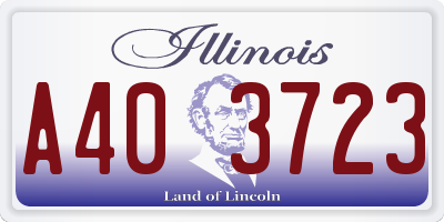 IL license plate A403723
