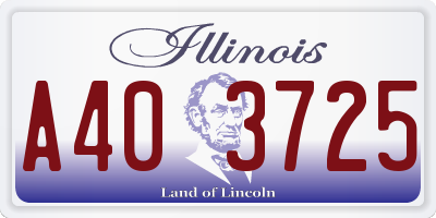 IL license plate A403725
