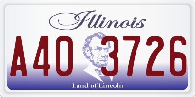 IL license plate A403726