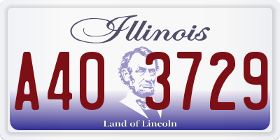 IL license plate A403729