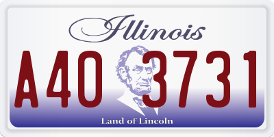 IL license plate A403731