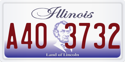 IL license plate A403732