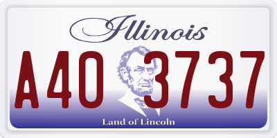 IL license plate A403737