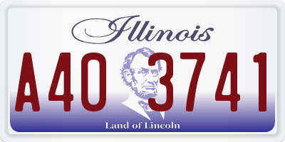 IL license plate A403741