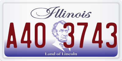 IL license plate A403743