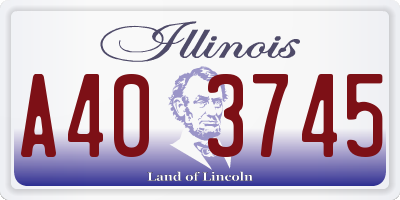 IL license plate A403745