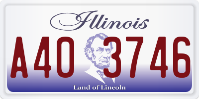IL license plate A403746