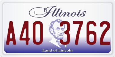IL license plate A403762