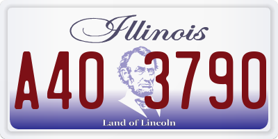 IL license plate A403790