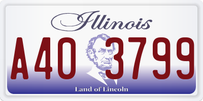 IL license plate A403799