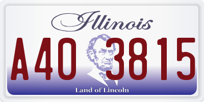 IL license plate A403815