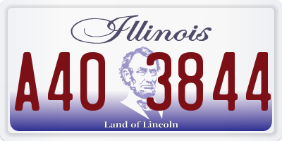 IL license plate A403844