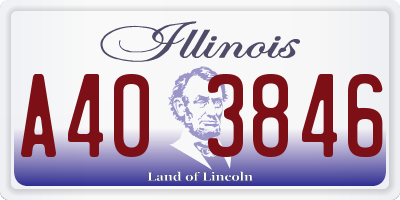 IL license plate A403846