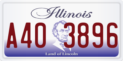 IL license plate A403896