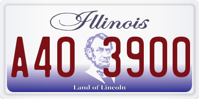 IL license plate A403900
