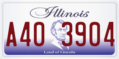 IL license plate A403904