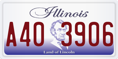 IL license plate A403906